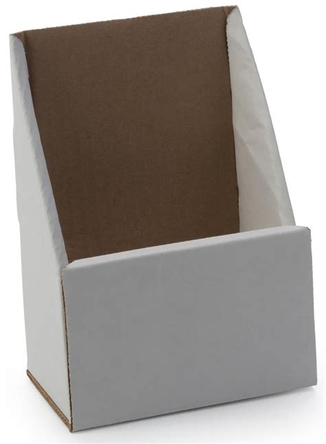 cardboard brochure holders countertop.